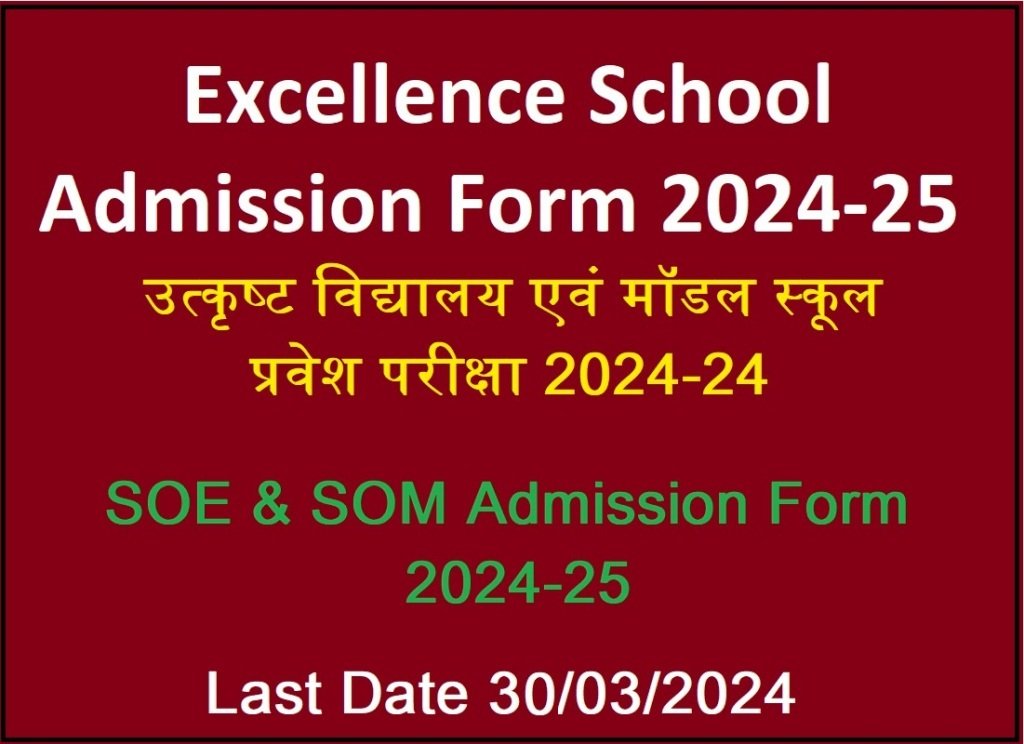 Excellence School Admission Form 2024-25 – JOBINFO