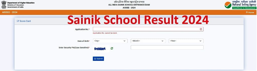 Sainik School Result 2024
