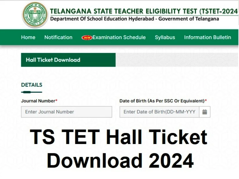 TS TET Hall Ticket Download 2024