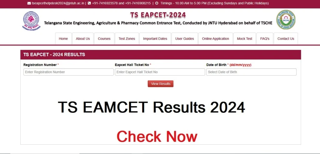 TS EAMCET Results 2024