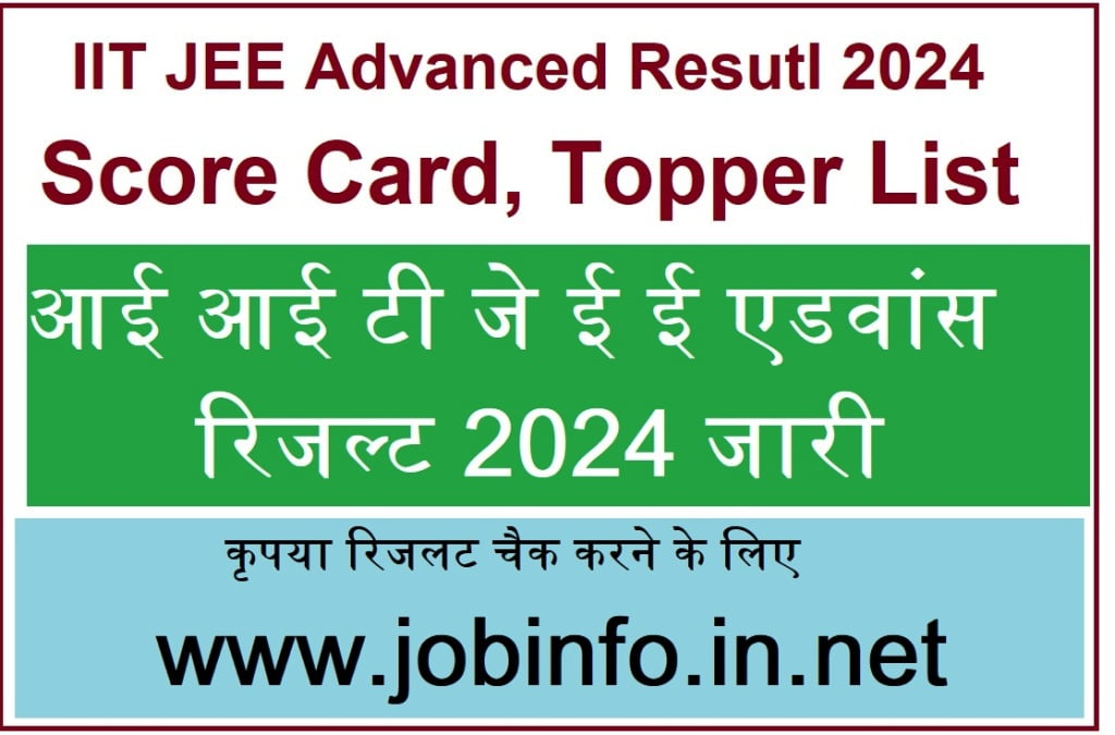 IIT JEE Advanced Result 2024