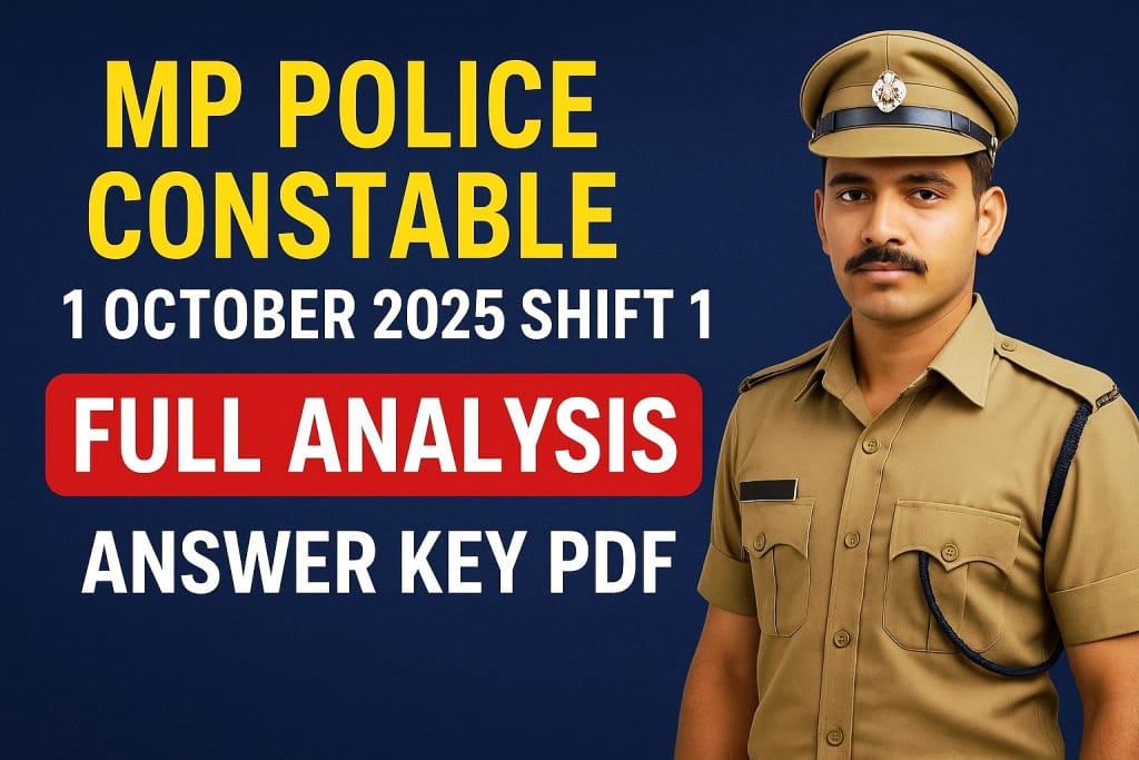 MP Police Constable 1 October 2025 Shift 1