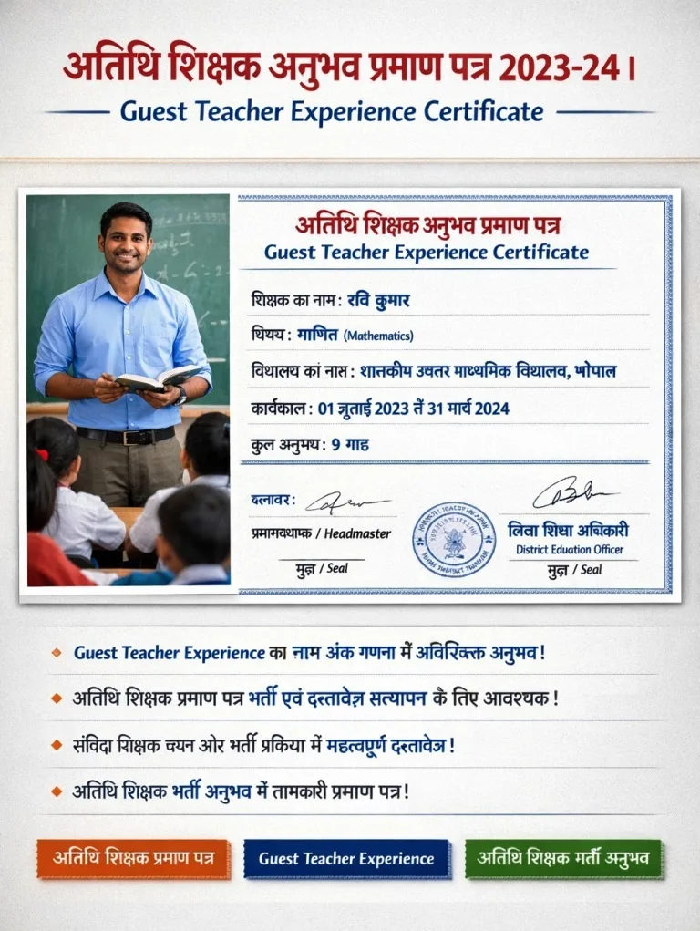 Guest Teacher Experience Certificate 2023-24