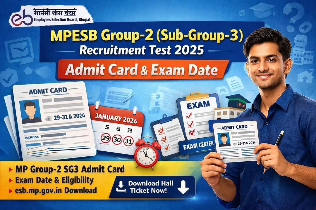 MPESB Group 2 Sub Group 3 Admit Card 2025