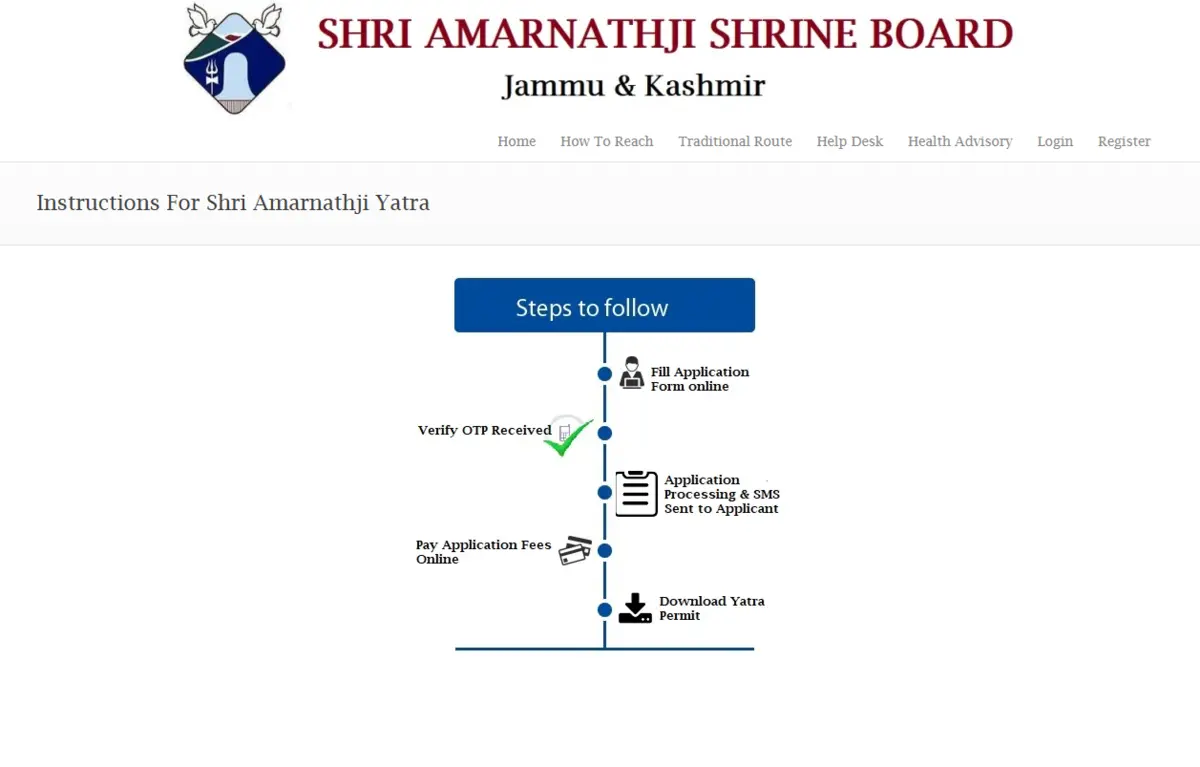 Shri Amarnathji Yatra 2026 Registration