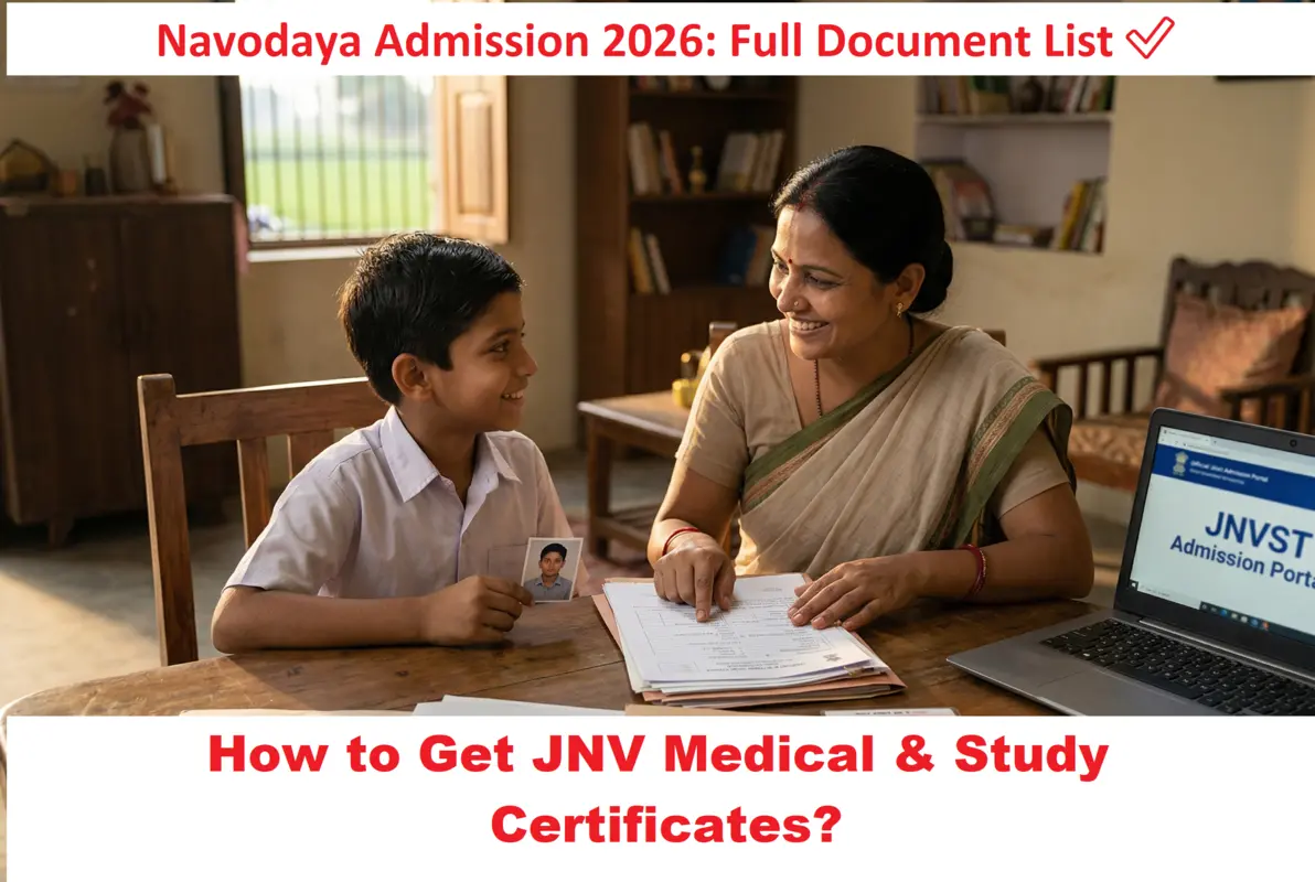 navodaya me admission ke liye kya document chahiye