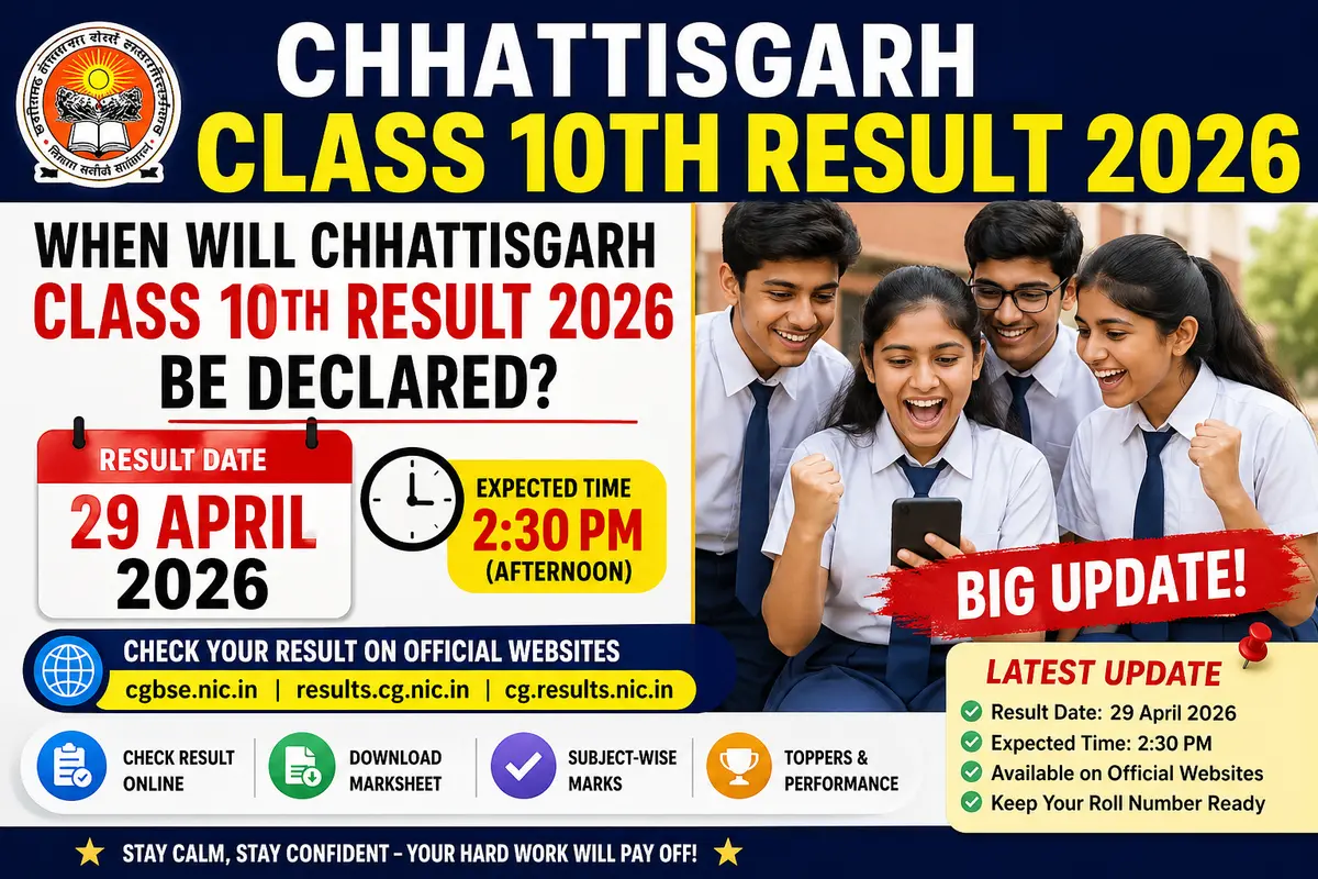 when will chhattisgarh class 10th result 2026 be declared