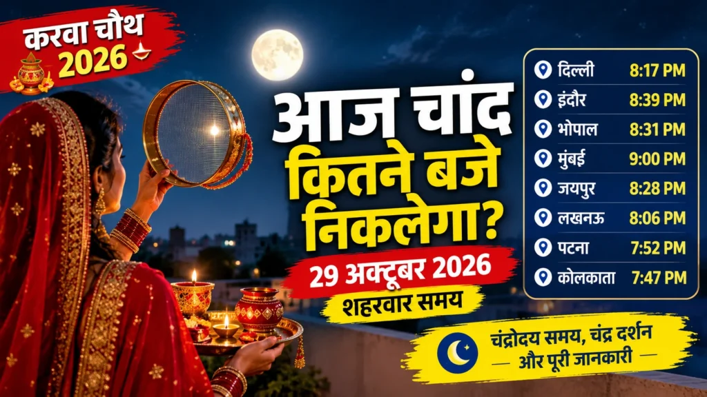 Aaj Chand Kitne Baje Niklega